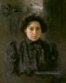 Portrait de la fille des artistes Nadezhda russe réalisme Ilya Repin